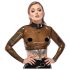 LATEX - Sheer Black Latex Top - M