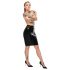 LATEX - Black Midi Skirt - L