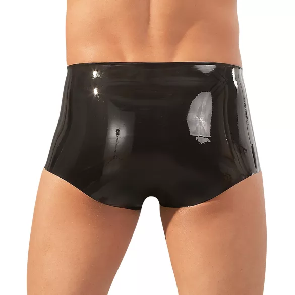 Latex boxer shorts + penis sleeve (black)