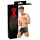 Latex boxer shorts + penis sleeve (black) - L/XL