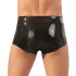 Latex boxer shorts + penis sleeve (black) - L/XL