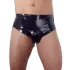 LATEX - Men's Black Conical Anal Plug Briefs - M