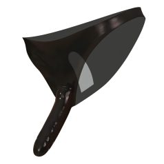 LATEX - Black Briefs with Inner & Outer Dildo (S-L)