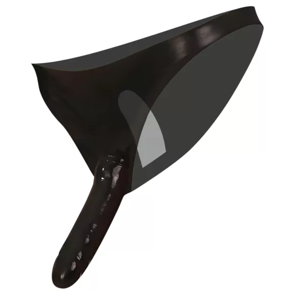 Latex black pants with external and internal dildo (S-L)