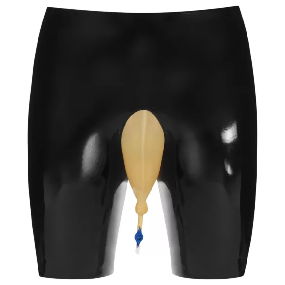 LATEX - latex incontinence pants with drain opening (black)