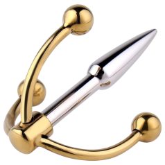 Urethralplay - Anchored Metal Dilator - 4.5cm (Silver)