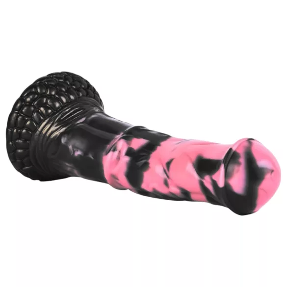 Bad Horse - silicone horse penis dildo - 18 cm (black‑pink)