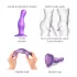 Strap-on-me Curvy S - wavy suction cup dildo (purple)