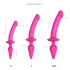 Strap-on-me Switch Semi-Realistic L - 2-in-1 Silicone Dildo (Pink)