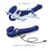 Strap-on-me S - strap-on, air pulse vibrator - (blue)