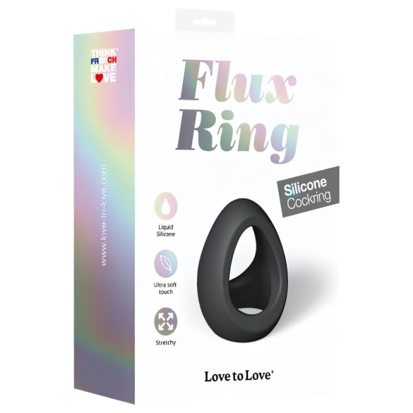 Love to Love Flux - Black Silicone Penis Ring