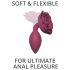 Love to Love Open Roses M - Silicone Anal Plug (Red)
