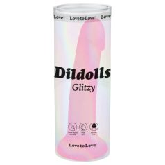 Dildolls Glitzy - Pink Silicone Suction Cup Dildo