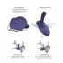 Love to Love GoFast - thrusting and clitoral vibrator with suction cup (blue)