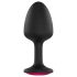 Dorcel Geisha Plug Ruby M - pink jeweled anal plug (black)