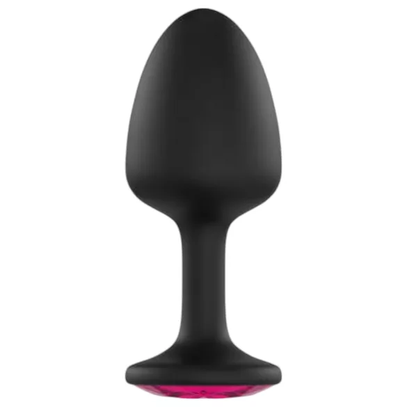 Dorcel Geisha Ruby L - Black Anal Plug with Pink Gem