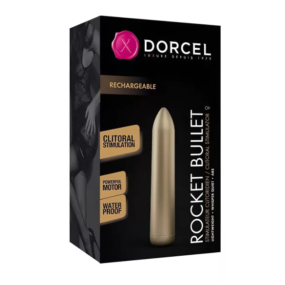 Dorcel Rocket Bullet - Rechargeable Wand Vibrator (Gold)