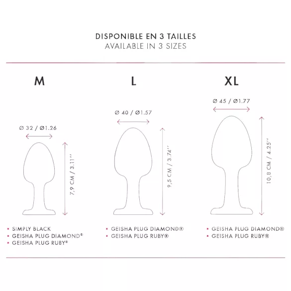 Dorcel Geisha M Beaded Anal Plug (Black)