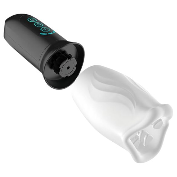 Funny Me First Class - Rotating Pleasure Masturbator (White-Black)