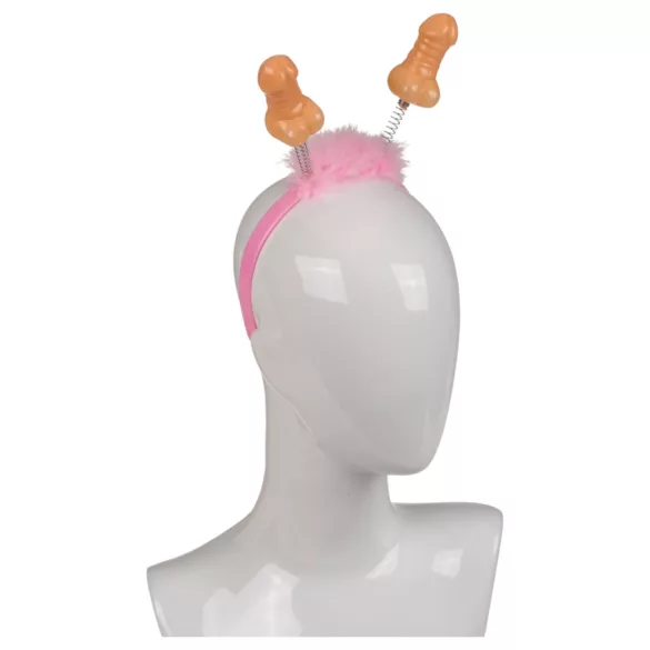 Novelty Headband with Pink & Natural Design