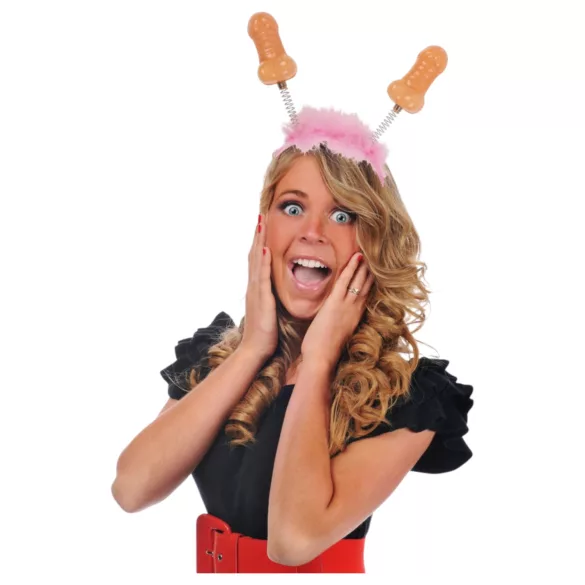 Novelty Headband with Pink & Natural Design