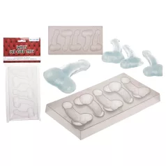 Novelty Ice Cube Tray - Fun Phallic Design (Transparent)