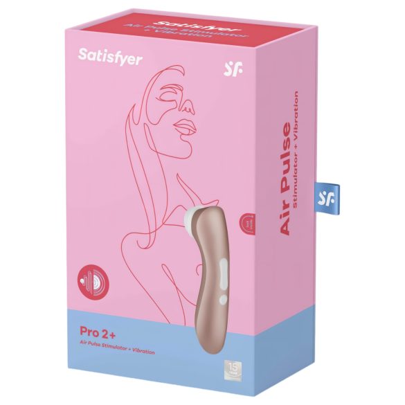 Satisfyer Pro 2+ Rechargeable Clitoral Vibrator (Brown)