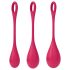 Satisfyer Yoni Power 1 - Red Geisha Ball Set (3-Piece)