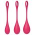 Satisfyer Yoni Power 1 - Red Geisha Ball Set (3-Piece)
