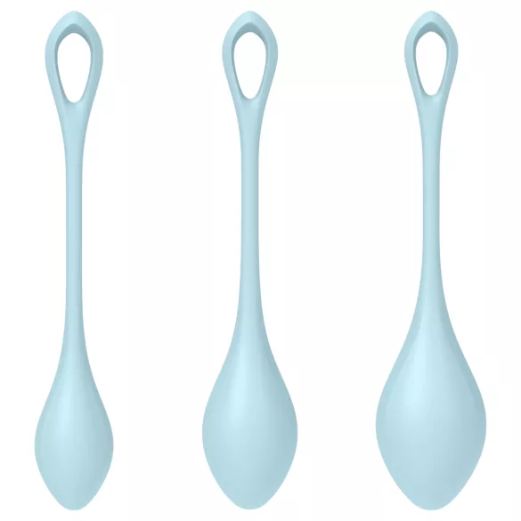 Satisfyer Yoni Power 2 - Geisha Ball Set - Blue (3 Piece Set)