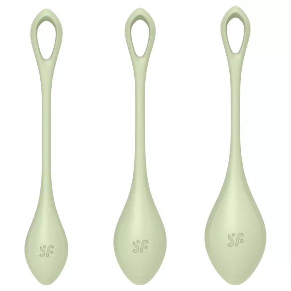 Satisfyer Yoni Power 2 - Green Kegel Ball Set (3 Pieces)