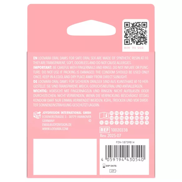 Loovara Oral Dams - latex‑free oral dam (3 pcs)