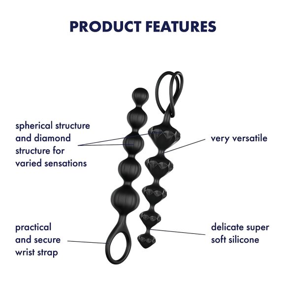 Satisfyer Love Beads - Black Beaded Anal Set
