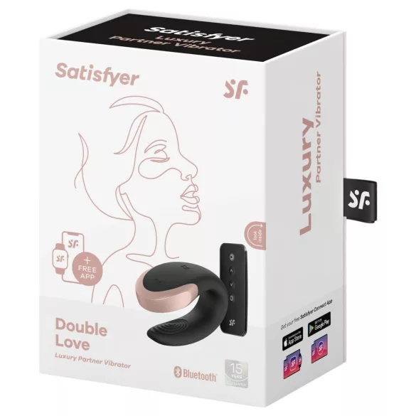Satisfyer Double Love - Smart Radio-Controlled Couples Vibrator (Black)