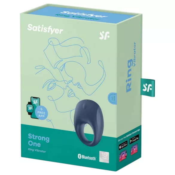 Satisfyer Strong One - Smart Vibrating C-Ring (Blue)