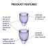 Satisfyer Feel Confident - Menstrual Cup Set (Purple)