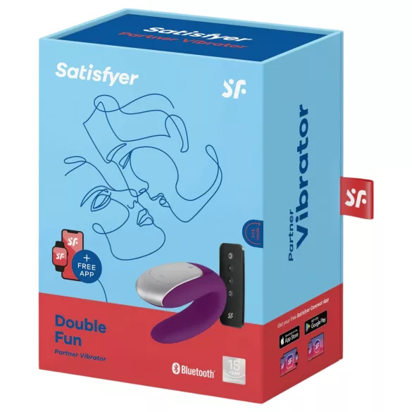 Satisfyer Double Fun - App-controlled couple’s vibrator (purple)
