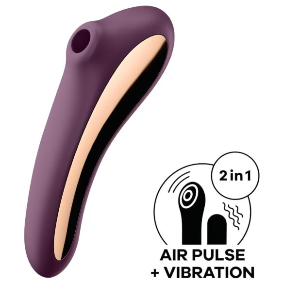 Satisfyer Dual Kiss - 2in1, Vaginal & Clitoral Vibrator (Purple)