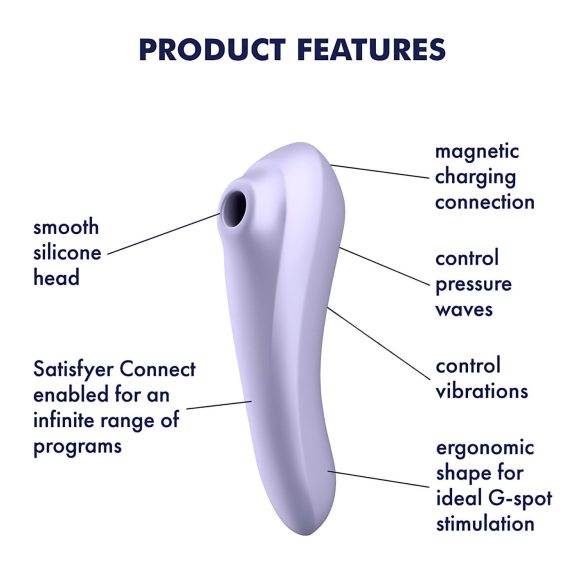 Satisfyer Dual Pleasure - Smart 2-in-1 Air Pulse Vibrator (Purple)