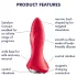 Satisfyer Rotator Plug 1 - Beaded Anal Vibrator (Red)