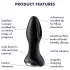 Satisfyer Rotator Plug 2 - Beaded Anal Vibrator (Black)