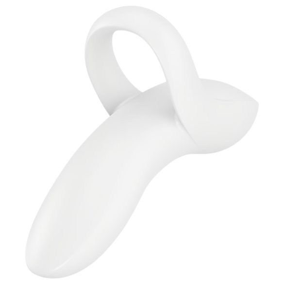 Satisfyer Bold Lover - Rechargeable Waterproof Finger Vibrator (White)