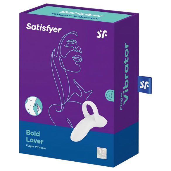 Satisfyer Bold Lover - Rechargeable Waterproof Finger Vibrator (White)