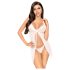 Penthouse After Sunset - Sheer Babydoll & Thong Set (White) - L/XL