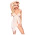 Penthouse Sweet Beast - Rosy Babydoll Set (White) - M/L