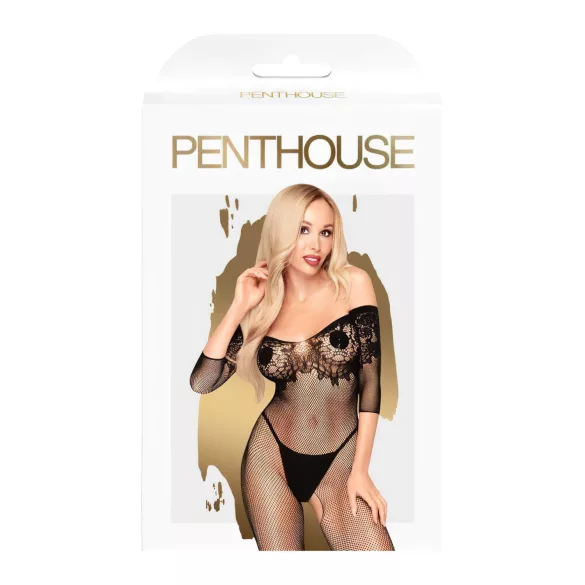 Penthouse High Profile - Floral Carmen Jumpsuit (Black) - XL