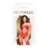 Penthouse Hot Nightfall - Wavy Open Net Set (Red)