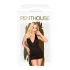 Penthouse Earth-shaker - Halter Dress & Thong Set (Black) - L/XL