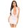 Penthouse Heart Robe - Halter Dress & Thong Set (White)