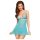Penthouse Bedtime Story - Chemise & Thong (Turquoise) - M/L